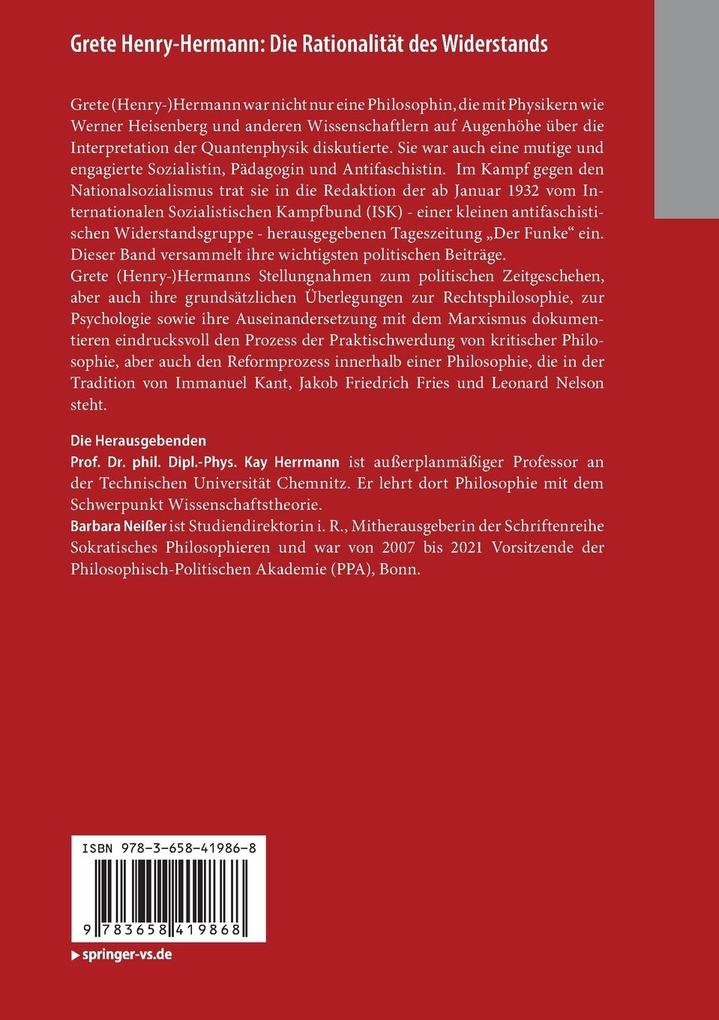 Weitere Ansicht: Grete Henry-Hermann: Die Rationalität des Widerstands