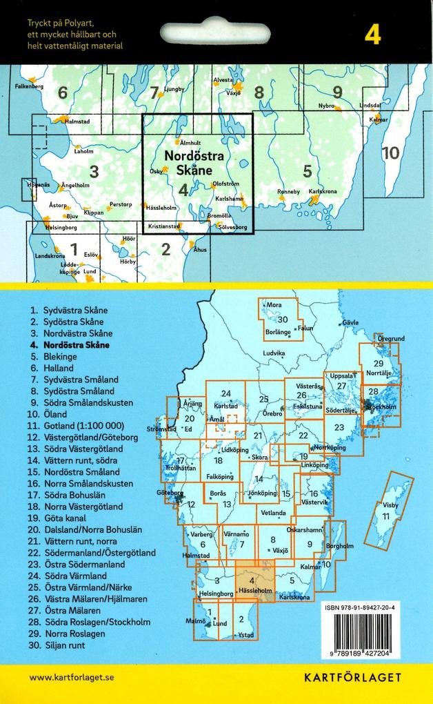 Weitere Ansicht: Cykelkartan Blad 4 Nordöstra Skåne 1:90000