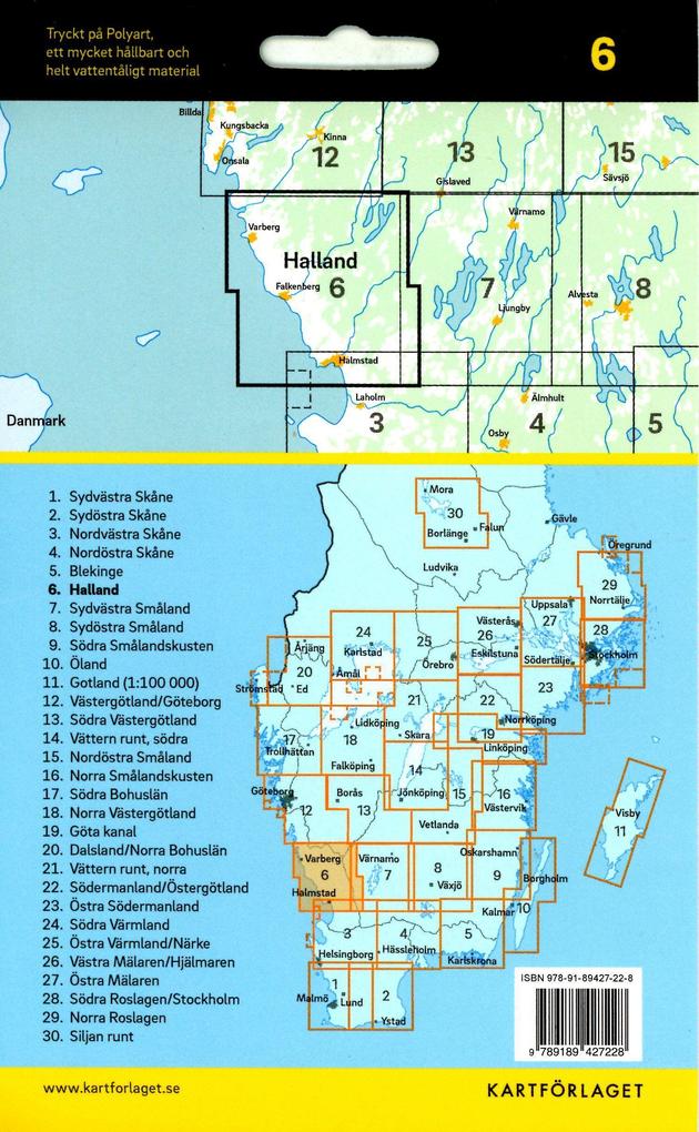 Weitere Ansicht: Cykelkartan Blad 6 Halland 1:90000