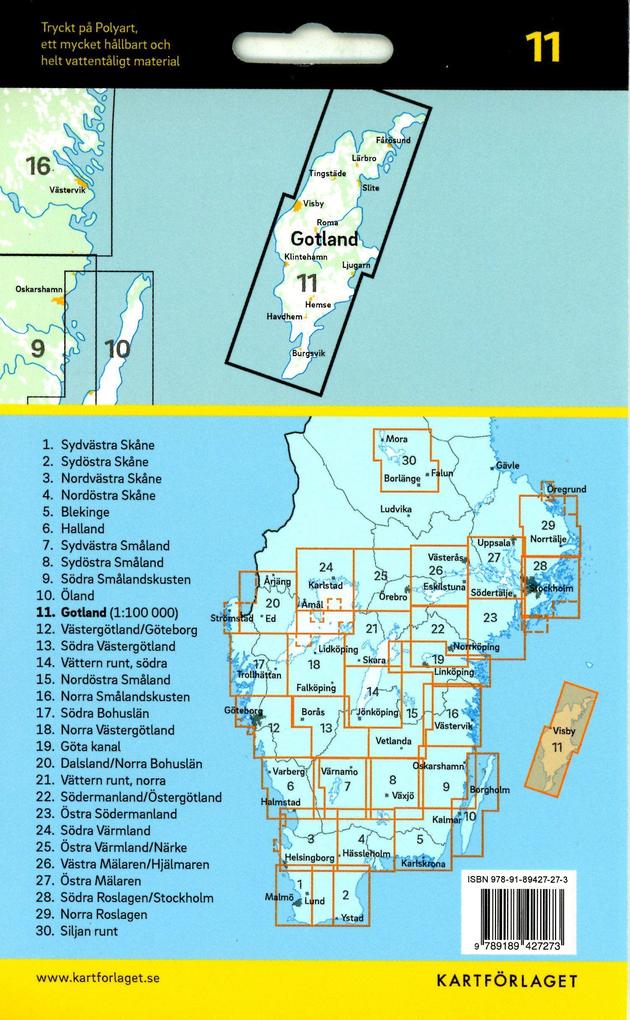 Weitere Ansicht: Cykelkartan Blad 11 Gotland 1:100000