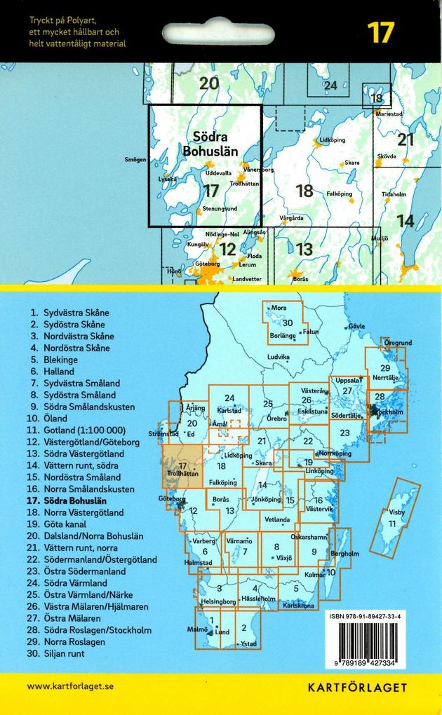 Weitere Ansicht: Cykelkartan Blad 17 Södra Bohuslän 1:90000