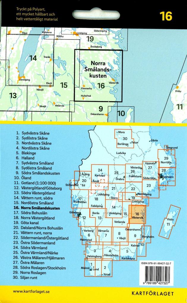 Weitere Ansicht: Cykelkartan Blad 16 Norra Smålandskusten 1:90000