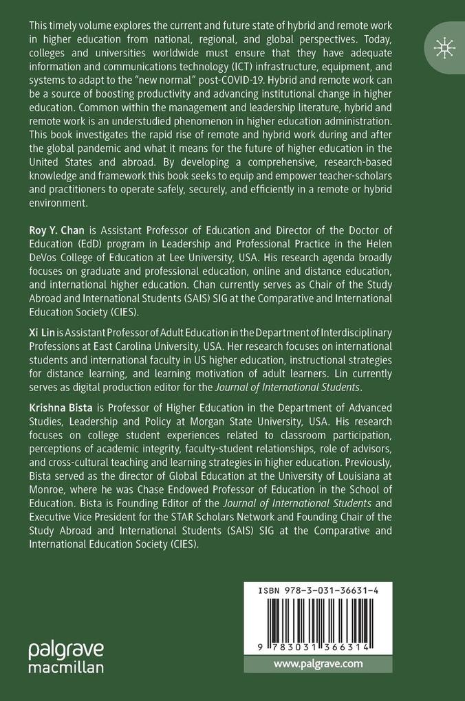 Weitere Ansicht: Rethinking Hybrid and Remote Work in Higher Education