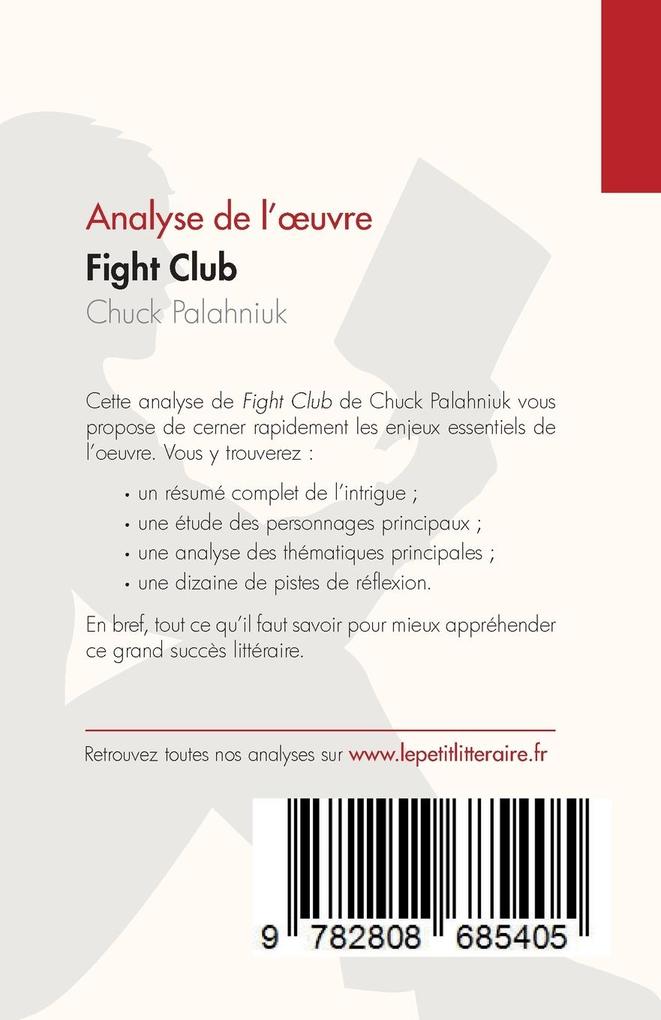 Weitere Ansicht: Fight Club de Chuck Palahniuk (Analyse de l'uvre) | Tara Dorrell