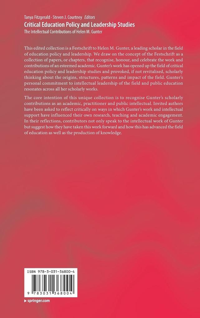 Weitere Ansicht: Critical Education Policy and Leadership Studies