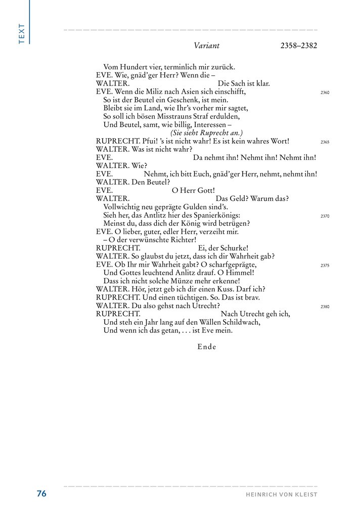 Weitere Ansicht: Der zerbrochne Krug (Textausgabe mit Variant) | Heinrich Kleist, Heinrich Von Kleist