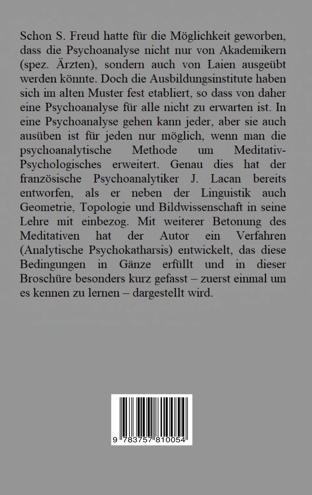 Weitere Ansicht: Eine Psychoanalyse für alle | Günter von Hummel