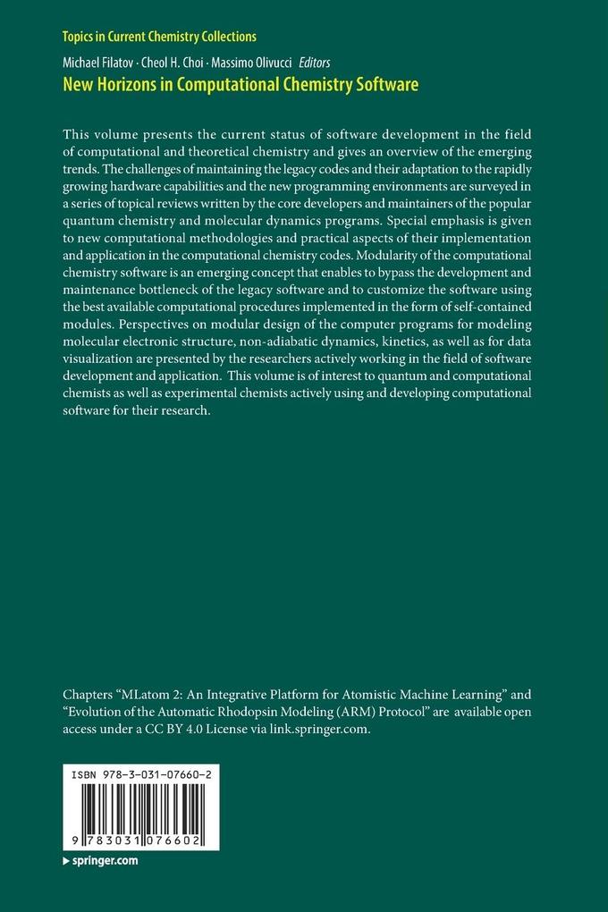 Weitere Ansicht: New Horizons in Computational Chemistry Software