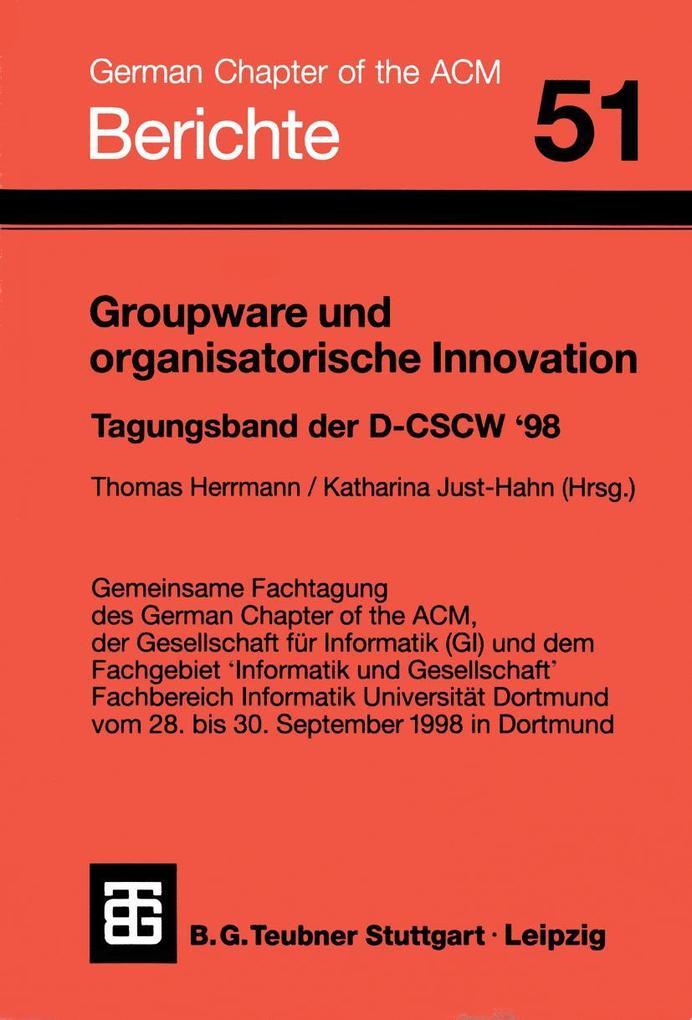 Produktbild: Groupware und organisatorische Innovation | Katharina Just-Hahn