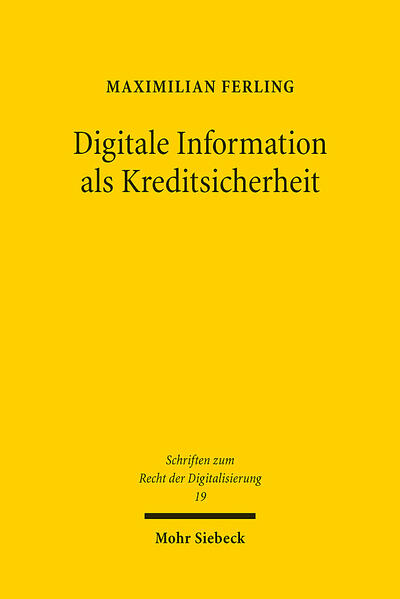 Produktbild: Digitale Information als Kreditsicherheit | Maximilian Ferling