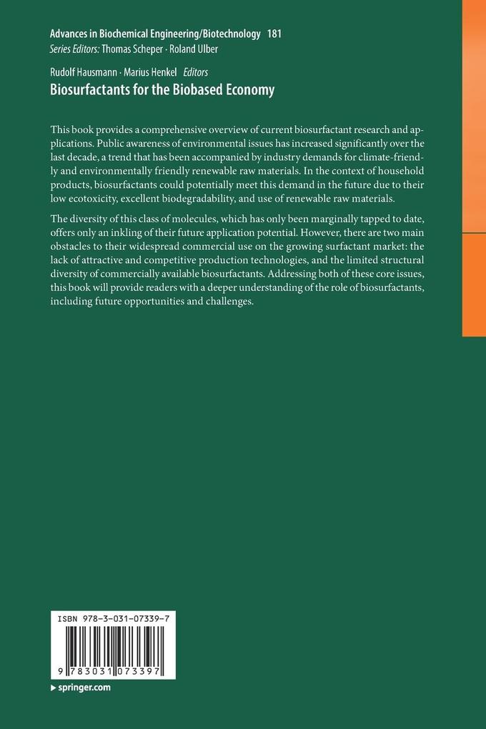 Weitere Ansicht: Biosurfactants for the Biobased Economy