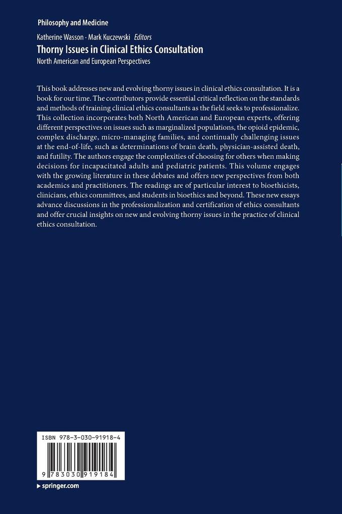 Weitere Ansicht: Thorny Issues in Clinical Ethics Consultation
