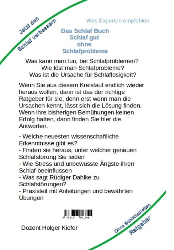 Weitere Ansicht: Das Schlaf Buch - Schlaf gut ohne Schlafprobleme | Holger Kiefer