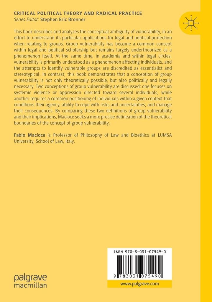 Weitere Ansicht: The Politics of Vulnerable Groups | Fabio Macioce