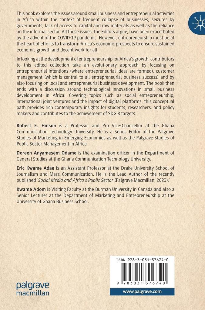 Weitere Ansicht: Small Business and Entrepreneurial Development in Africa
