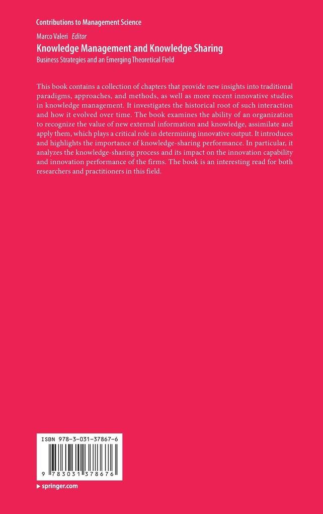 Weitere Ansicht: Knowledge Management and Knowledge Sharing