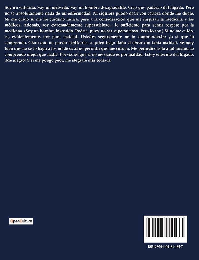 Weitere Ansicht: Memorias del Subsuelo | Fiodor Dostoïevski