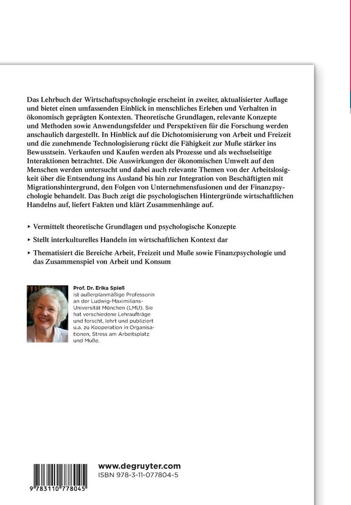 Weitere Ansicht: Wirtschaftspsychologie | Erika Spieß