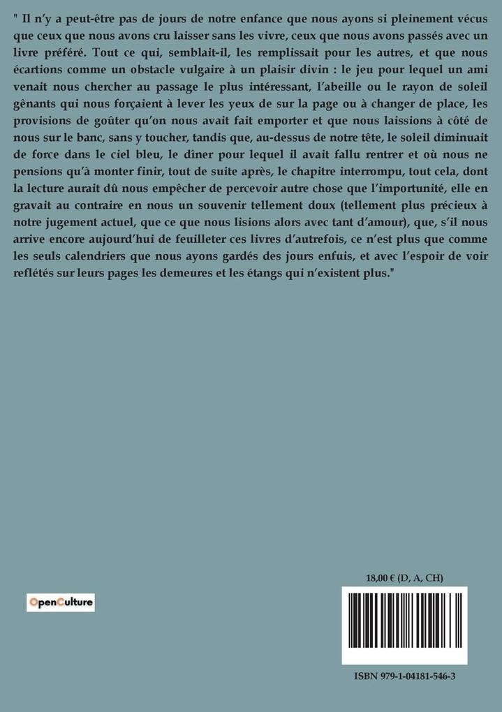 Weitere Ansicht: Sur la lecture | Marcel Proust