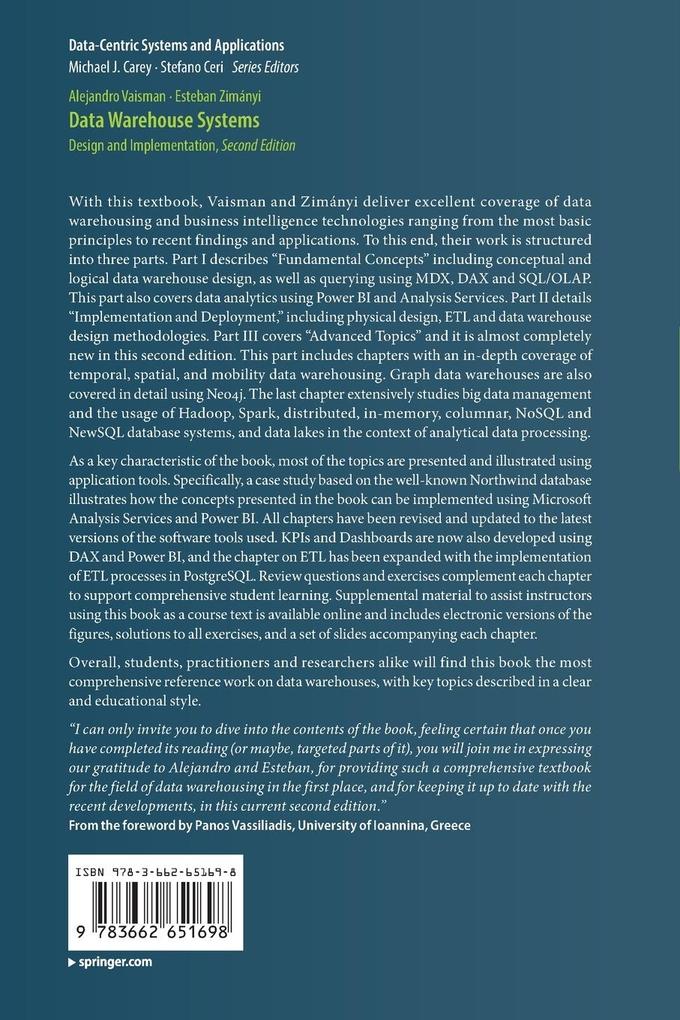 Weitere Ansicht: Data Warehouse Systems | Alejandro Vaisman, Esteban Zimányi