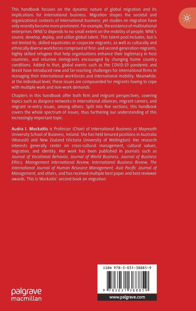 Weitere Ansicht: The Palgrave Handbook of Global Migration in International Business