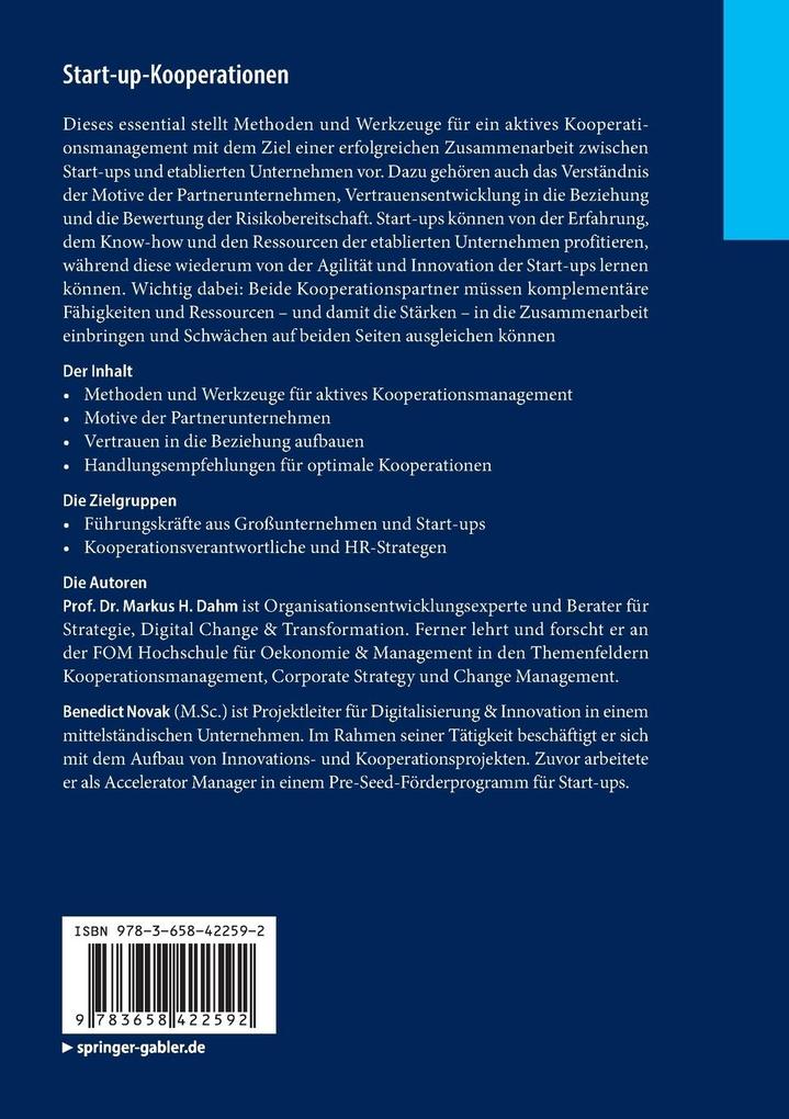 Weitere Ansicht: Start-up-Kooperationen | Markus H. Dahm, Benedict Novak