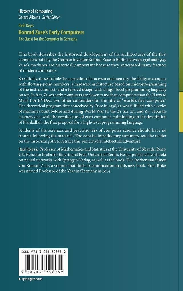 Weitere Ansicht: Konrad Zuse's Early Computers | Raúl Rojas