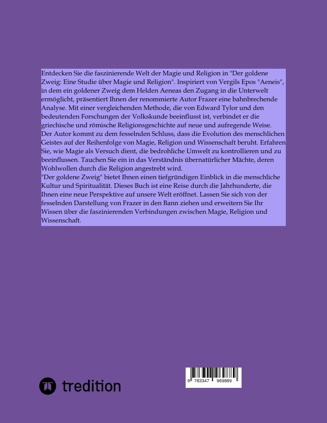 Weitere Ansicht: Der Goldene Zweig | James George Frazer, Sophia Wagner