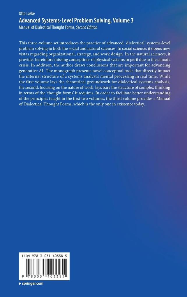 Weitere Ansicht: Advanced Systems-Level Problem Solving, Volume 3 | Otto Laske