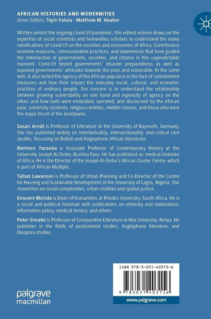 Weitere Ansicht: Covid-19 in Africa: Societal and Economic Implications