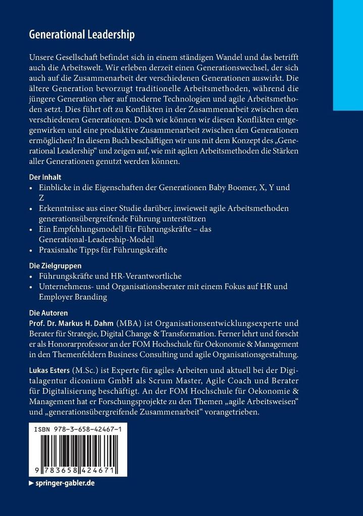 Weitere Ansicht: Generational Leadership | Markus H. Dahm, Lukas Esters