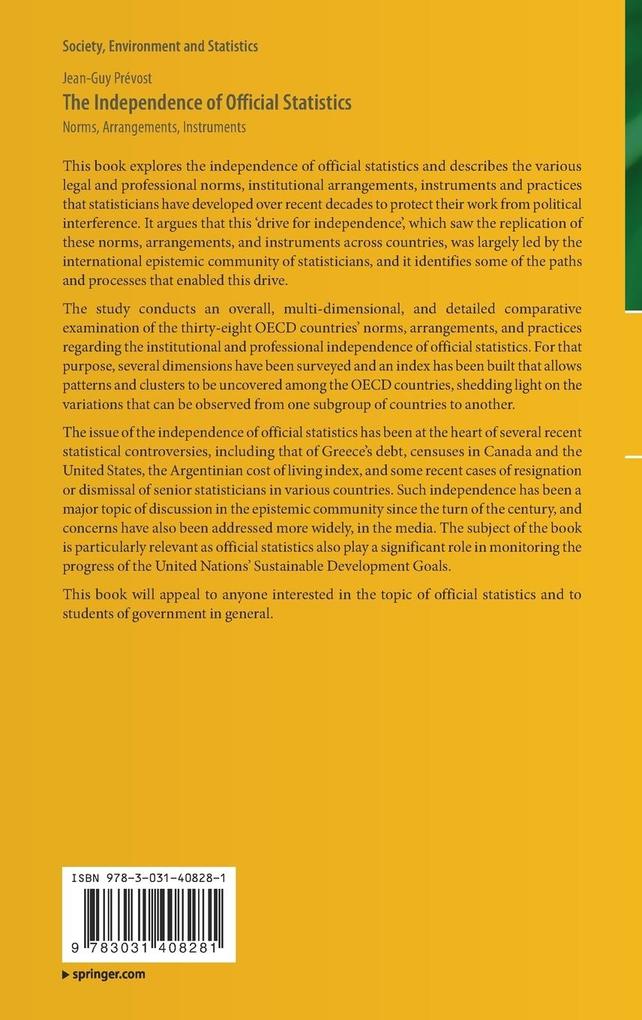 Weitere Ansicht: The Independence of Official Statistics | Jean-Guy Prévost