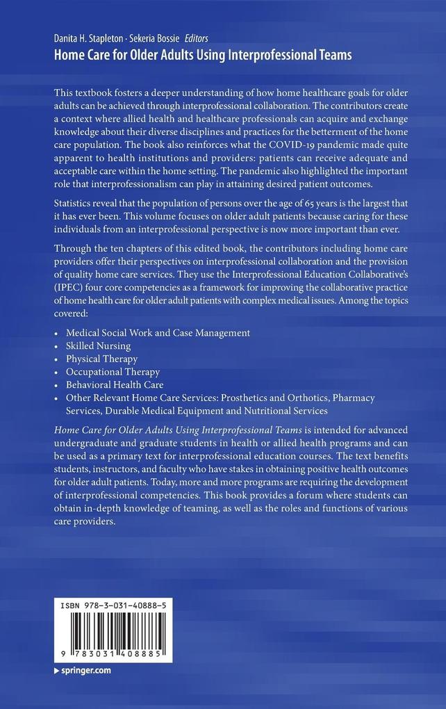 Weitere Ansicht: Home Care for Older Adults Using Interprofessional Teams