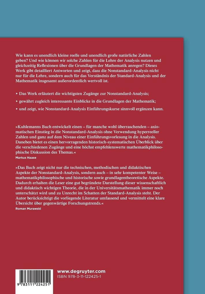 Weitere Ansicht: Nonstandard-Analysis | Karl Kuhlemann