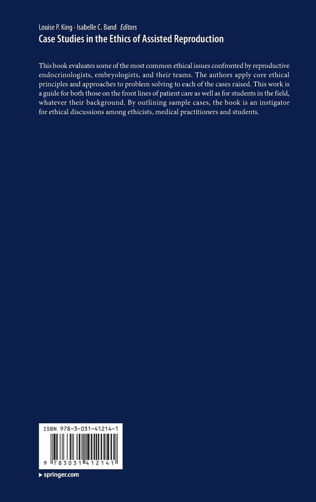 Weitere Ansicht: Case Studies in the Ethics of Assisted Reproduction