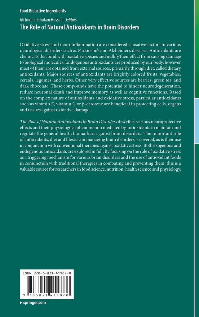 Weitere Ansicht: The Role of Natural Antioxidants in Brain Disorders