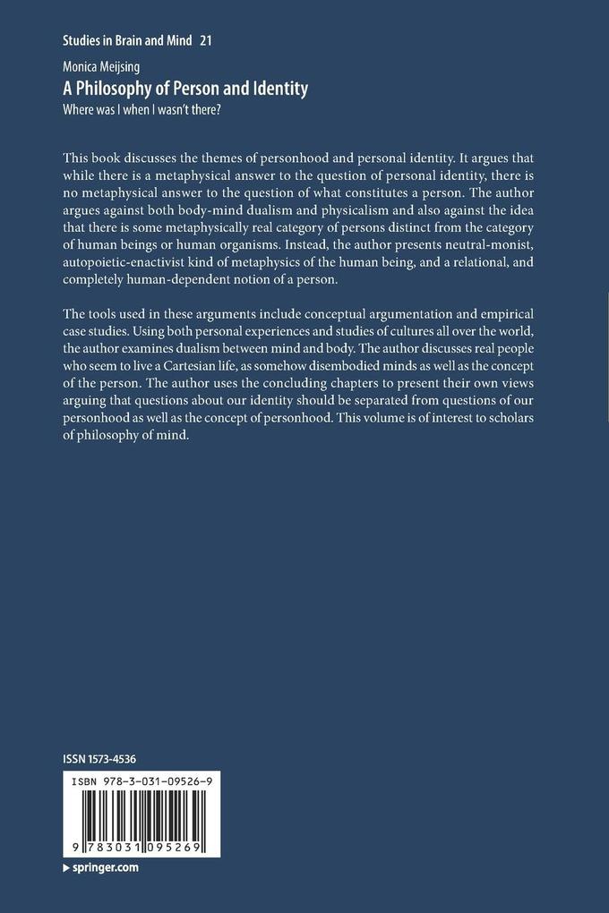 Weitere Ansicht: A Philosophy of Person and Identity | Monica Meijsing