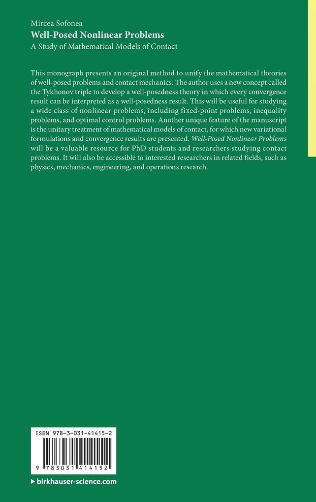 Weitere Ansicht: Well-Posed Nonlinear Problems | Mircea Sofonea