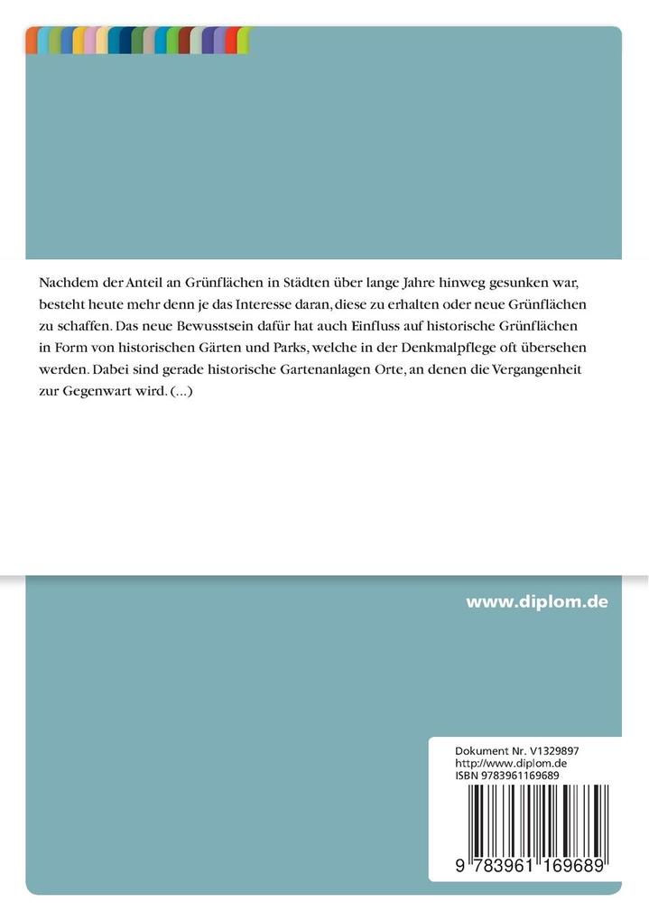 Weitere Ansicht: Historische Gärten Deutschlands vor dem Hintergrund der Charta von Florenz | Melanie Schäffler