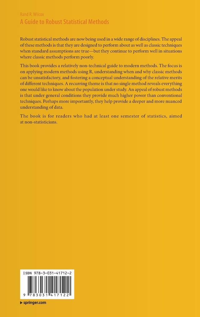 Weitere Ansicht: A Guide to Robust Statistical Methods | Rand R. Wilcox