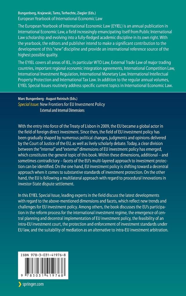Weitere Ansicht: New Frontiers for EU Investment Policy
