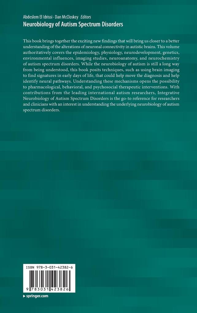 Weitere Ansicht: Neurobiology of Autism Spectrum Disorders