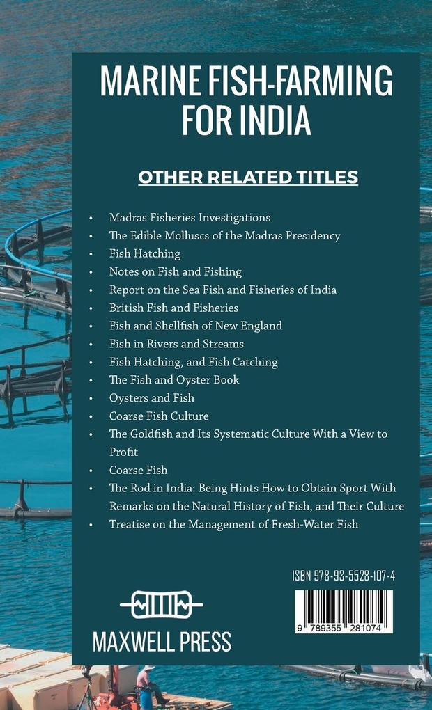 Weitere Ansicht: Marine Fish-Farming for India | James Hornell