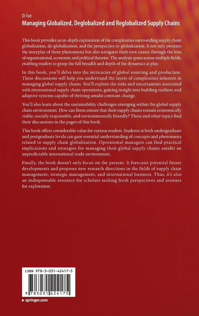 Weitere Ansicht: Managing Globalized, Deglobalized and Reglobalized Supply Chains | Di Fan
