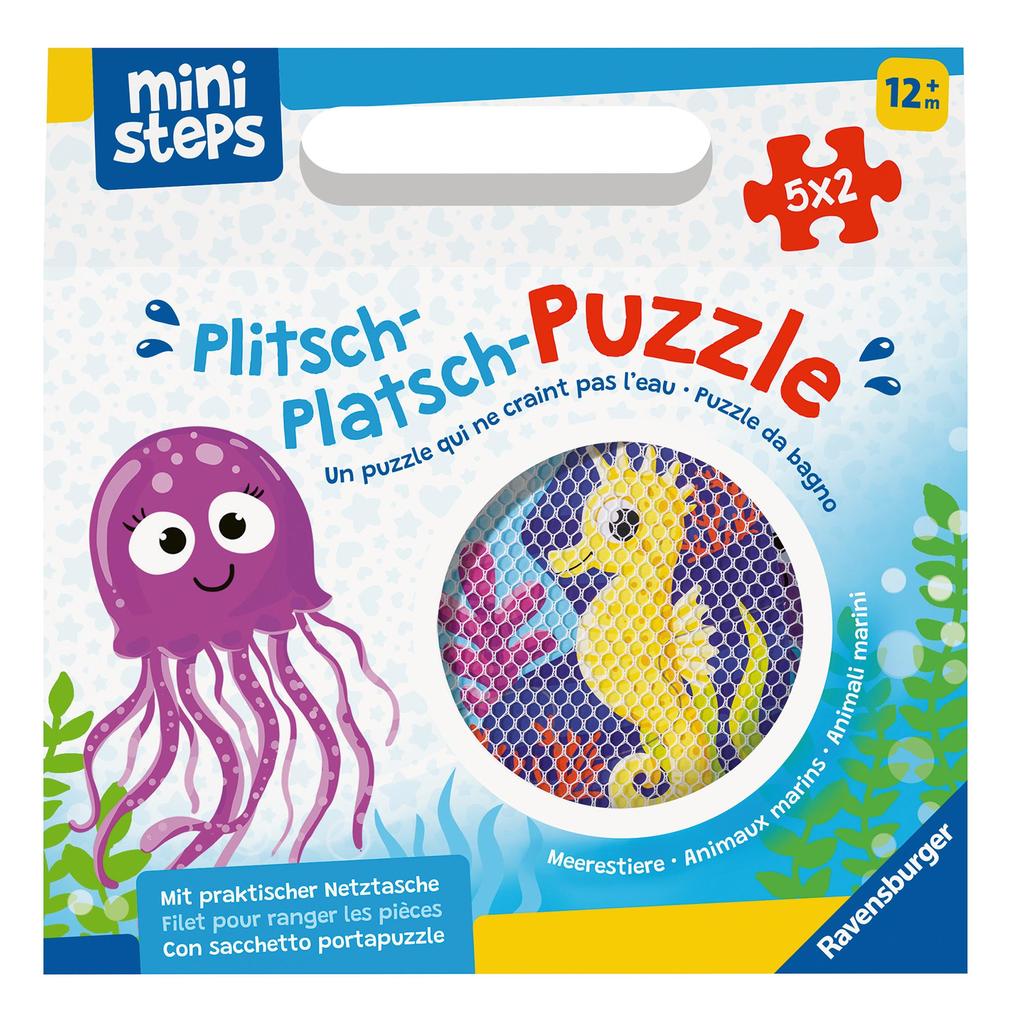Produktbild: ministeps Plitsch-Platsch-Puzzle Meerestiere - ab 12 Monate