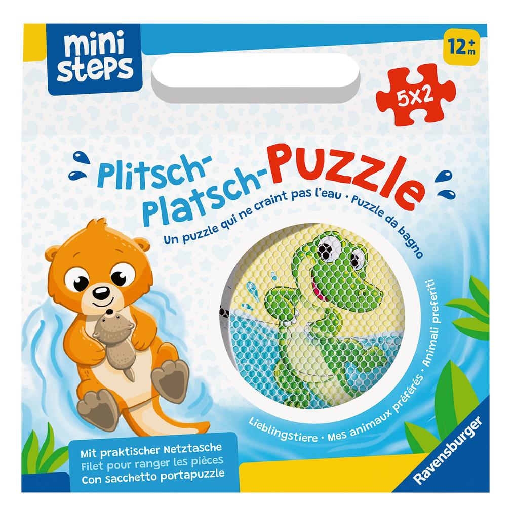 Produktbild: ministeps Plitsch-Platsch-Puzzle Lieblingstiere - ab 12 Monate