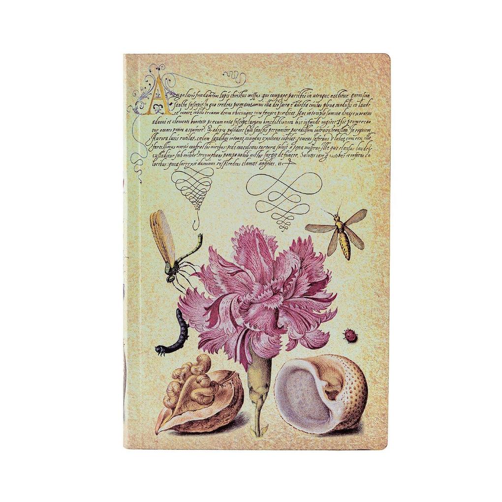 Produktbild: Pink Carnation (Mira Botanica) Mini Lined Softcover Flexi Journal (Elastic Band Closure) | Paperblanks