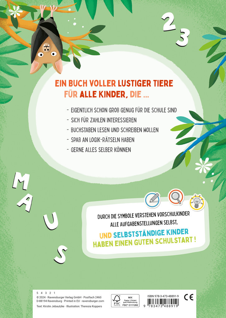 Weitere Ansicht: Mein großes Vorschulbuch: Buchstaben Zahlen Konzentration | Kirstin Jebautzke