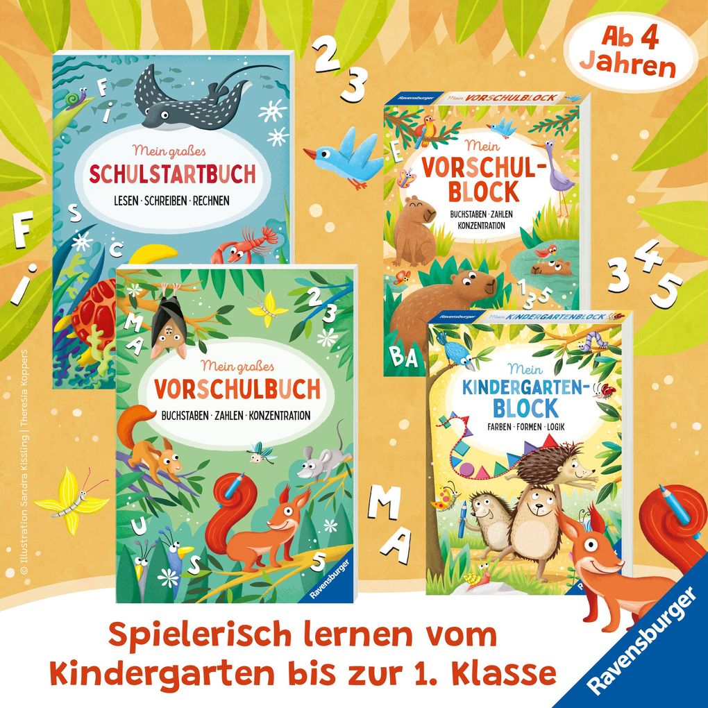 Weitere Ansicht: Mein großes Vorschulbuch: Buchstaben Zahlen Konzentration | Kirstin Jebautzke