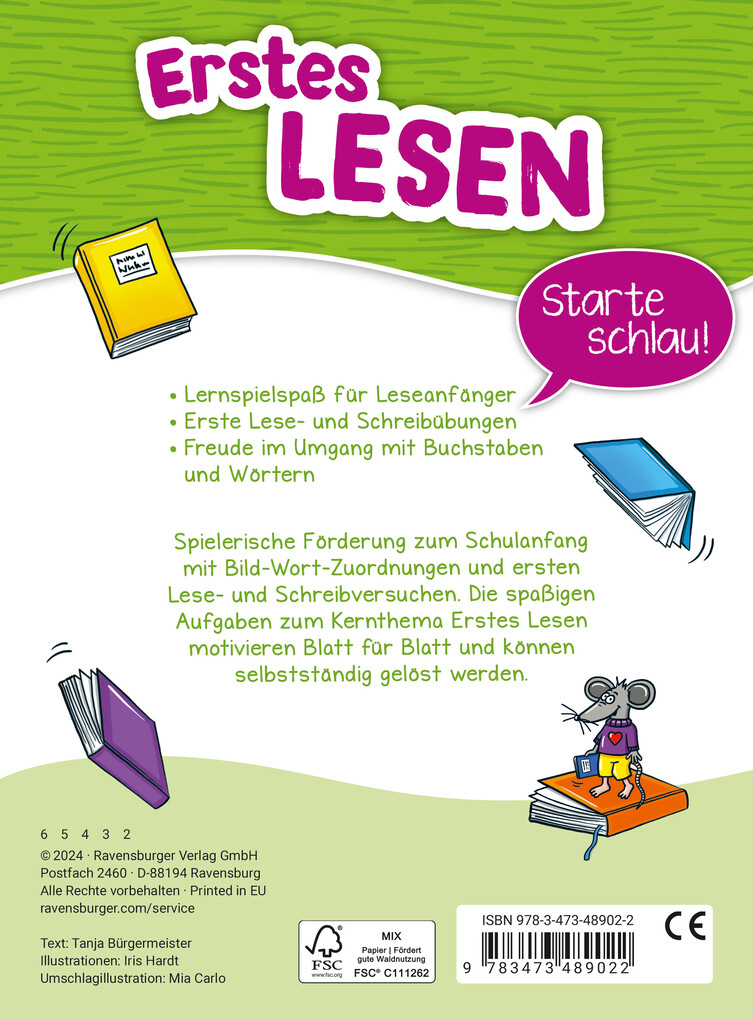 Weitere Ansicht: Mein Block zum Schulanfang: Erstes Lesen | Tanja Bürgermeister